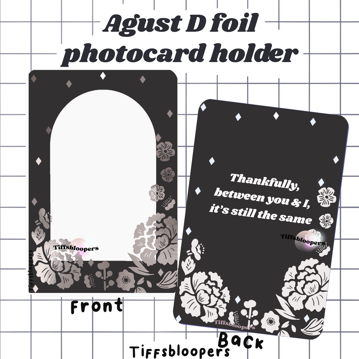 Agust D DDAY Foiled Acrylic Photocard Holder