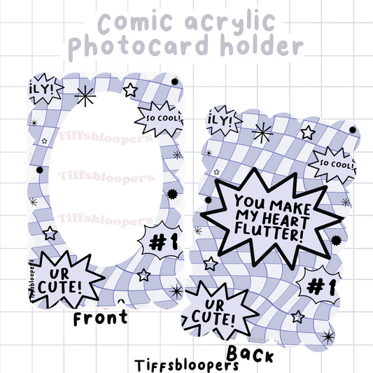 INSTOCK COMIC SCALLOPED ACRYLIC PHOTOCARD HOLDER